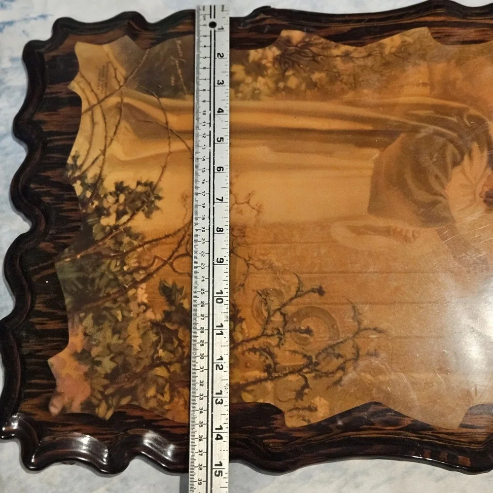 Vintage Warner Sallman Christ At‎ Heart's Door Wall Plaque 22x15 Religious Decor
